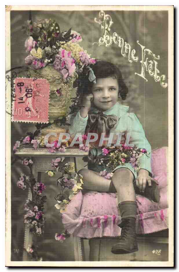 CPA Fantaisie Enfant Bonne fete