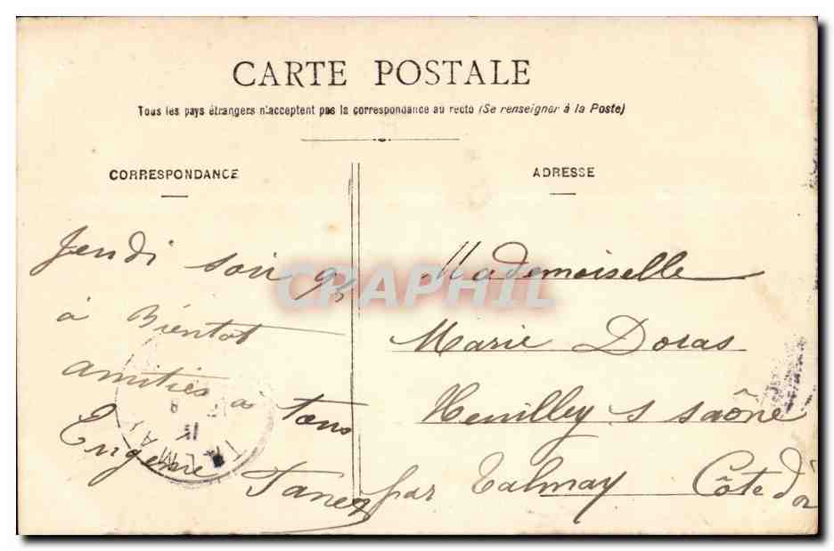 CPA Fantaisie Enfant Bonne fete — Verso