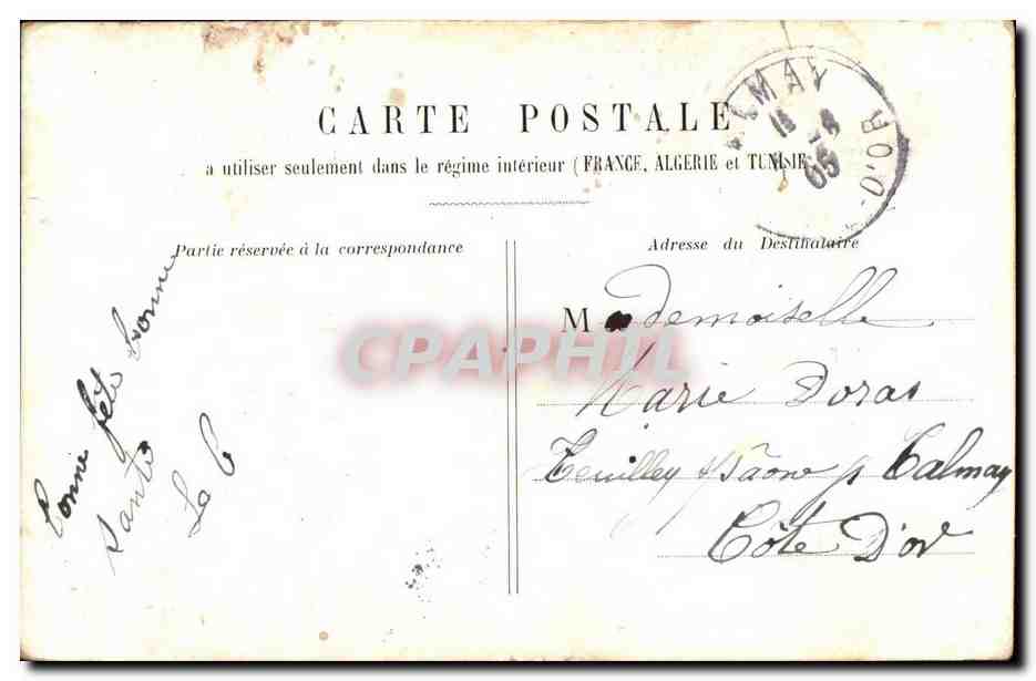 Dans le Bois de Meudon — scène de rencontre — éditeur non visible — Verso