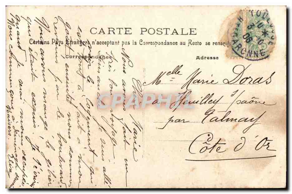 CPA Fantaisie L'avenir Couple Femme — Rückseite