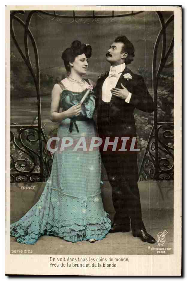 Couple élégant — scène de théâtre — Éditeur Art Paris, série 2125