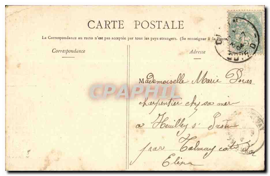 Prière d'une Jeune Fille — Sainte Catherine — Phototypie A. Bessard & Cie, N° 104 — Reverso