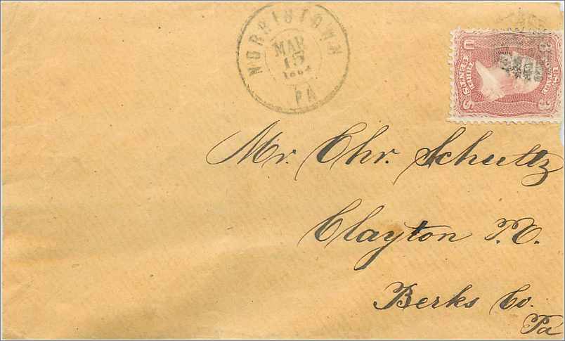 Lettre Cover Etats-Unis 3c to Berks