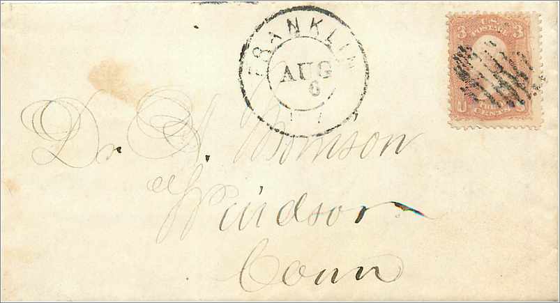 Lettre Cover Etats-Unis Franklin to Windsor