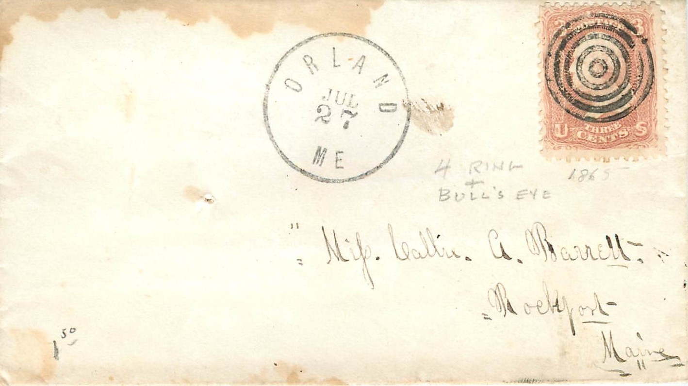 Lettre Cover Etats-Unis 3c Orland to Maine