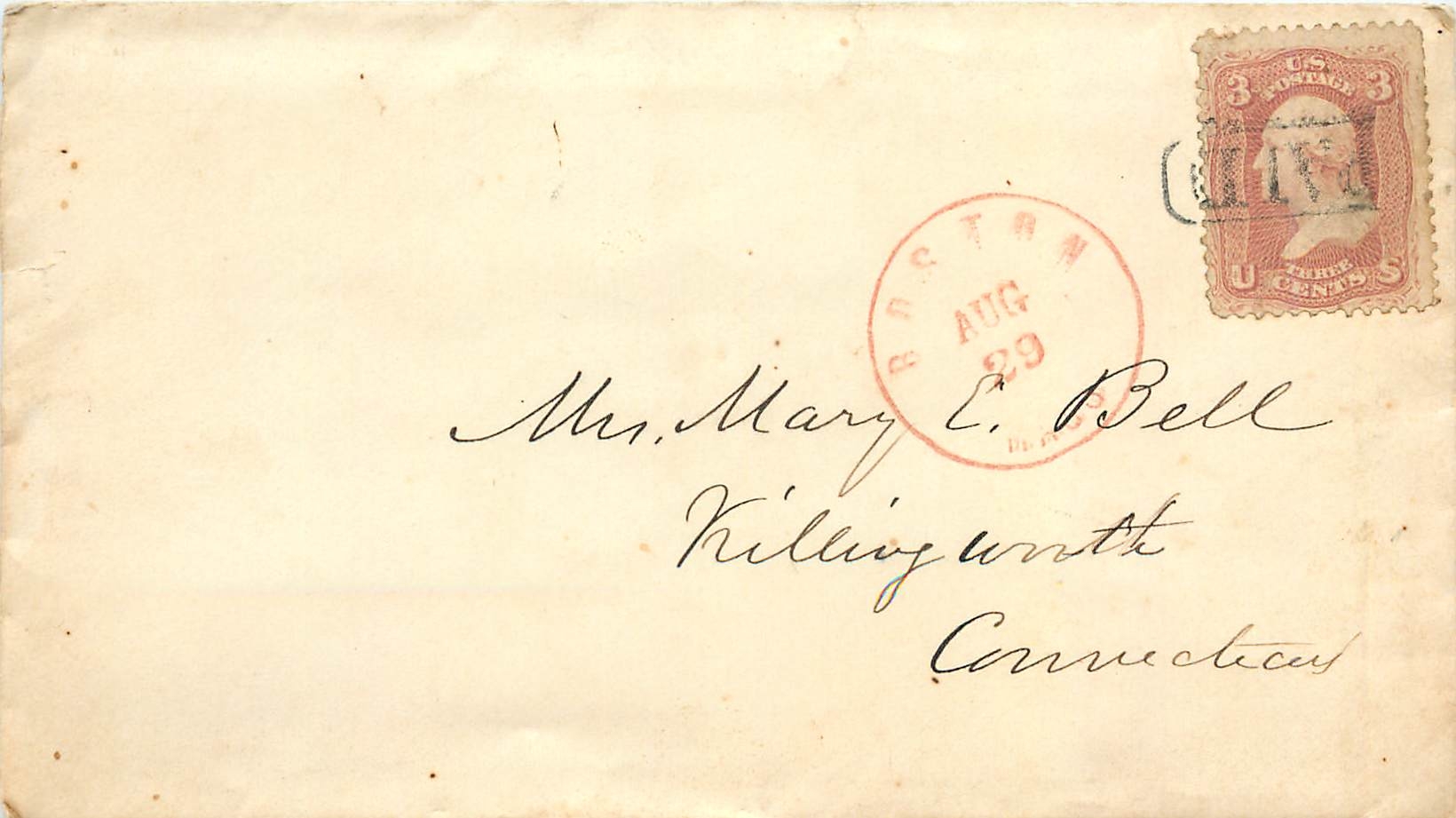 Lettre Cover Etats-Unis 3c