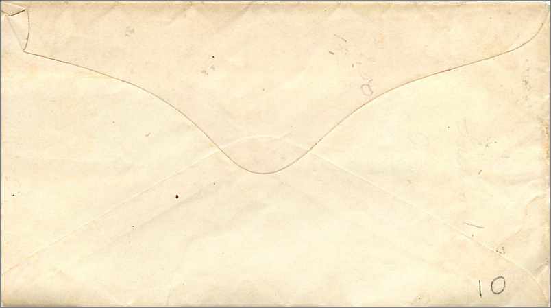 Miss Carrie C. Bartlett — South Centre, N.M. — timbre 10 cents — Rückseite