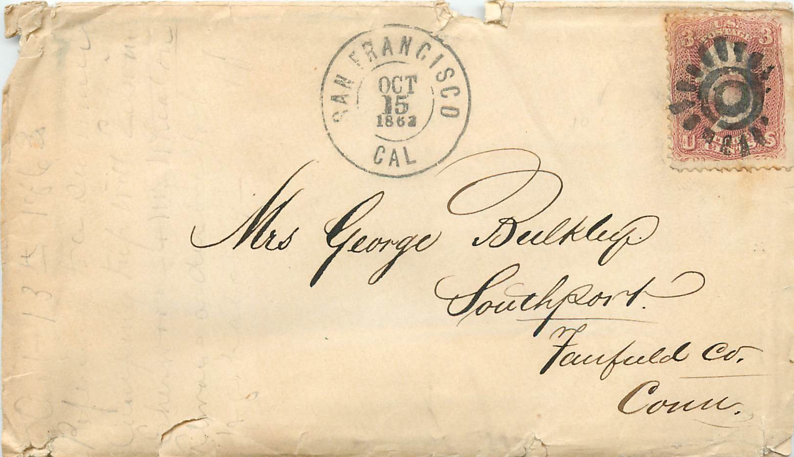 Lettre Cover Etats-Unis San Francisco