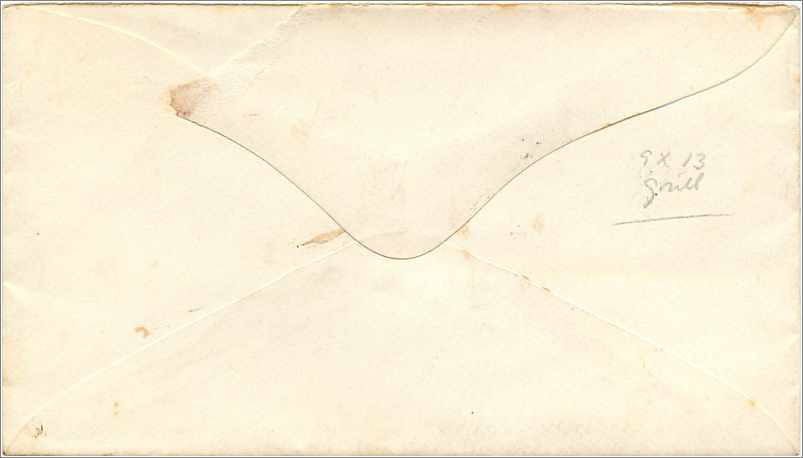 Carte postale ancienne — Morristown, New Jersey — 1868 — timbre 3 cents — Rückseite