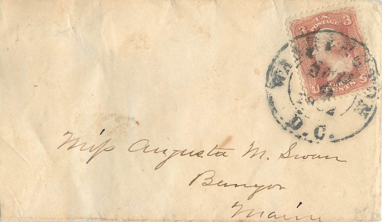 Amerikanische Karte — Washington D.C. — 3-Cent-Lincoln-Stempel