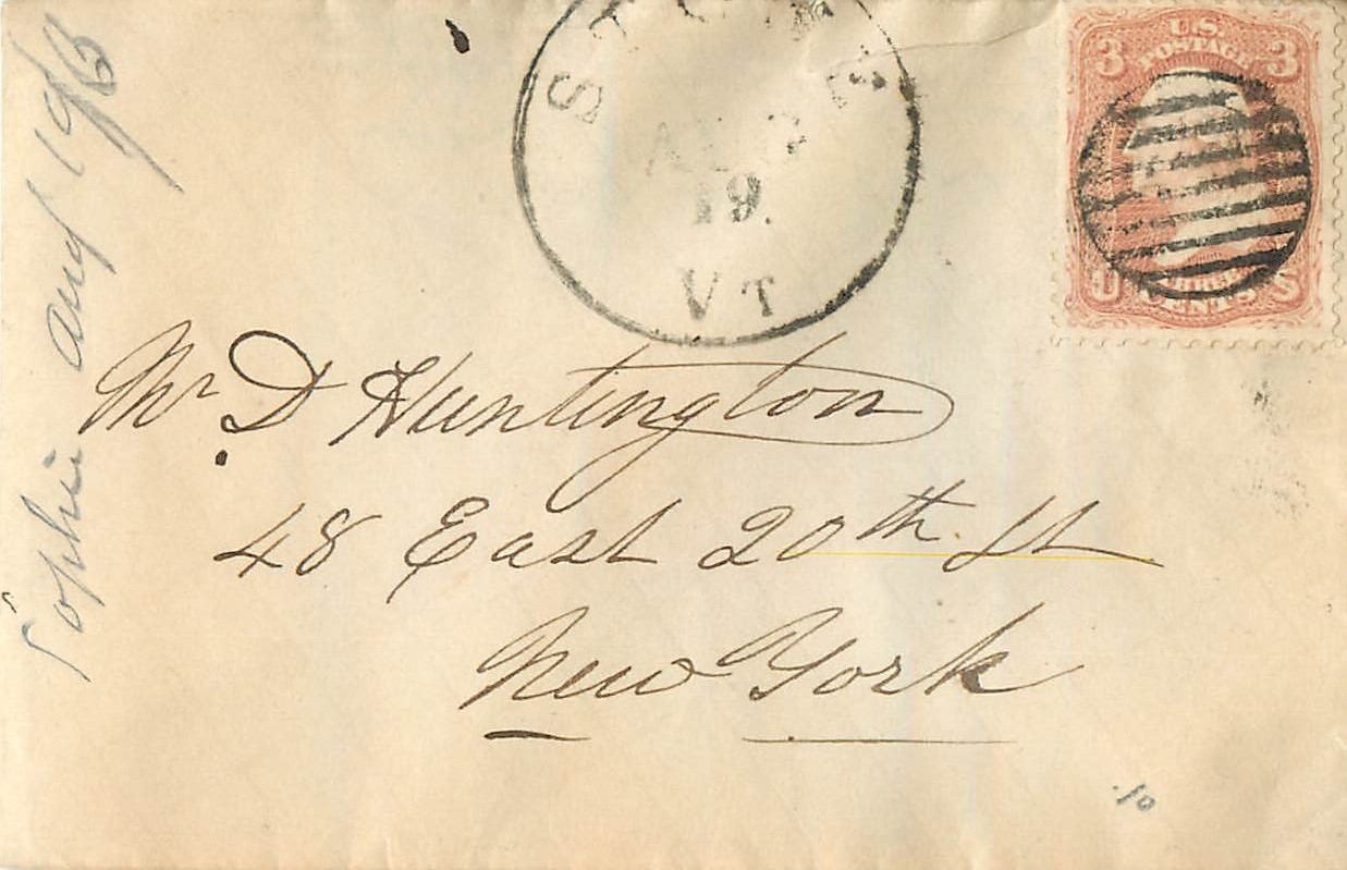 Lettre Cover Etats-Unis 3c