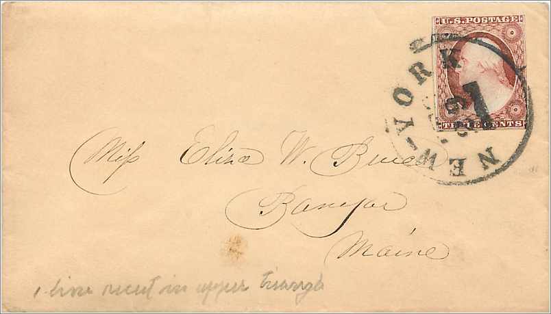 Lettre Cover Etats-Unis 3c