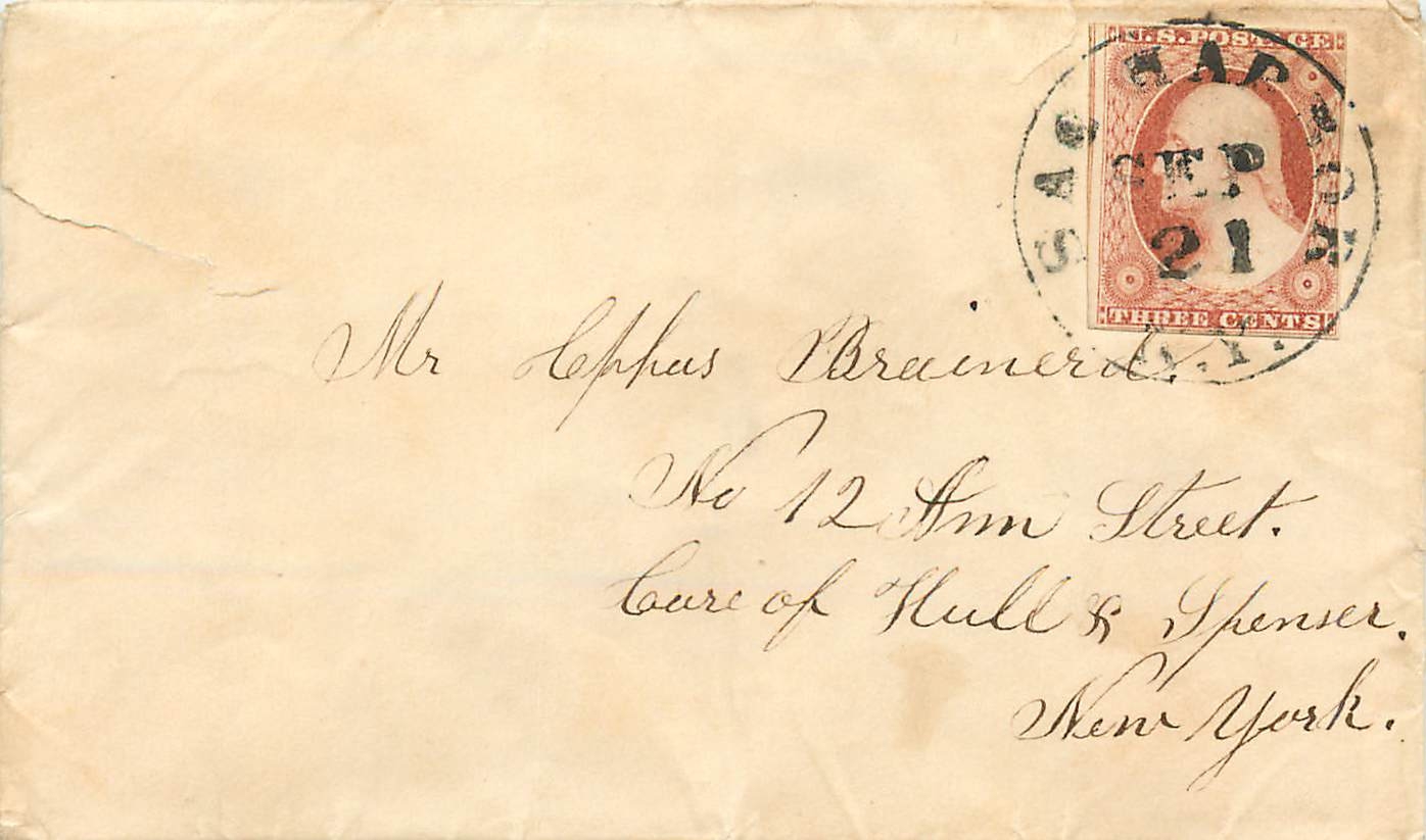 Lettre Cover Etats-Unis 3c to New York