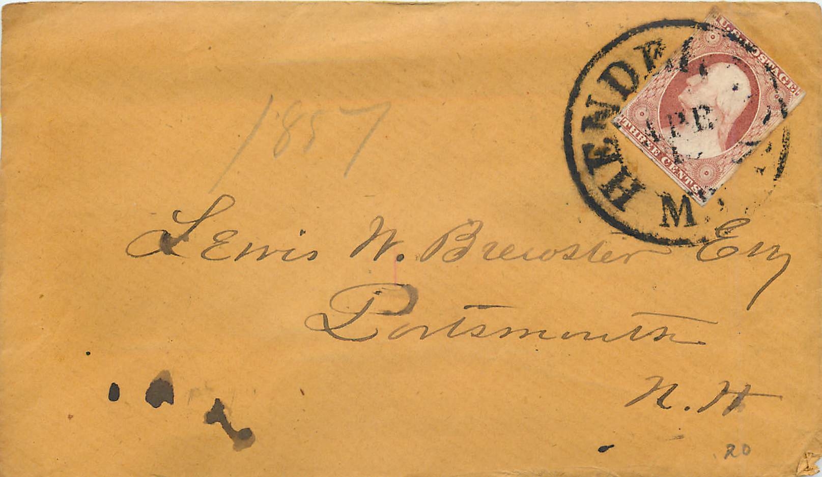 Lettre Cover Etats-Unis 3c 