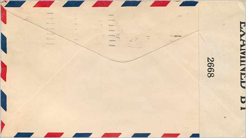 Lettre Cover Etats-Unis Honolulu 1942 Militaria — Verso