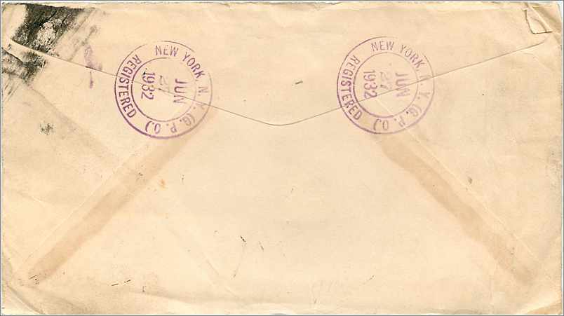 Lettre Cover Etats-Unis Olympic Games Los Angeles 1932 return letter — Verso