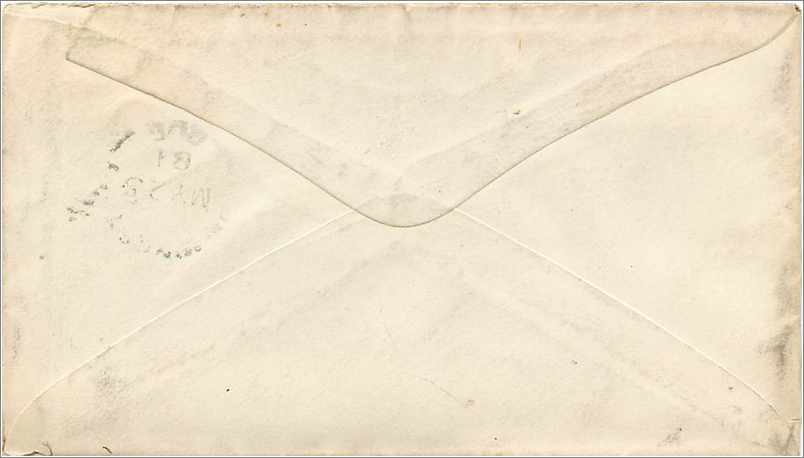 Lettre Cover Etats-Unis 3c Concord 1881 — Rückseite