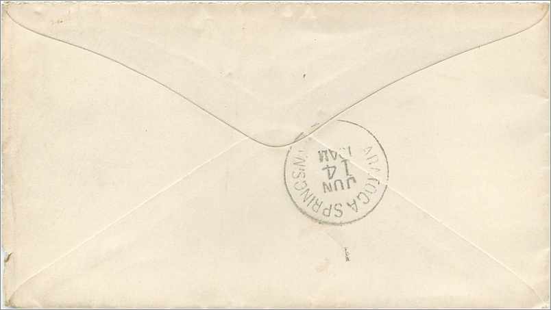 Lettre Cover Etats-Unis 3c — Rückseite