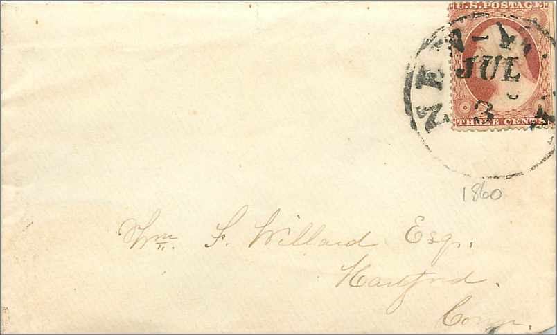 Lettre Cover Etats-Unis 3c Waterbury