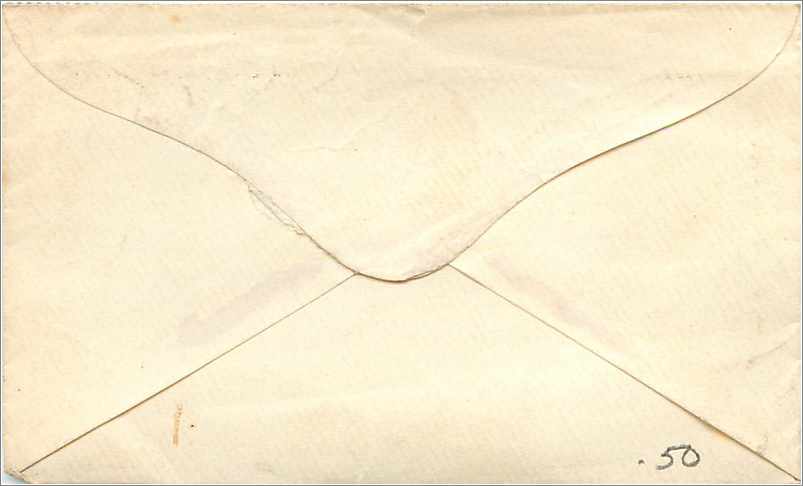 Lettre Cover Etats-Unis 3c Waterbury — Verso
