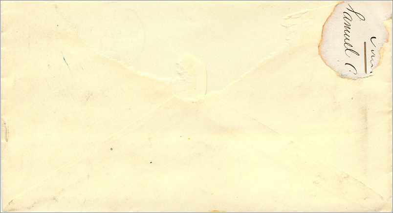 Lettre Cover Etats-Unis Utica  — Verso