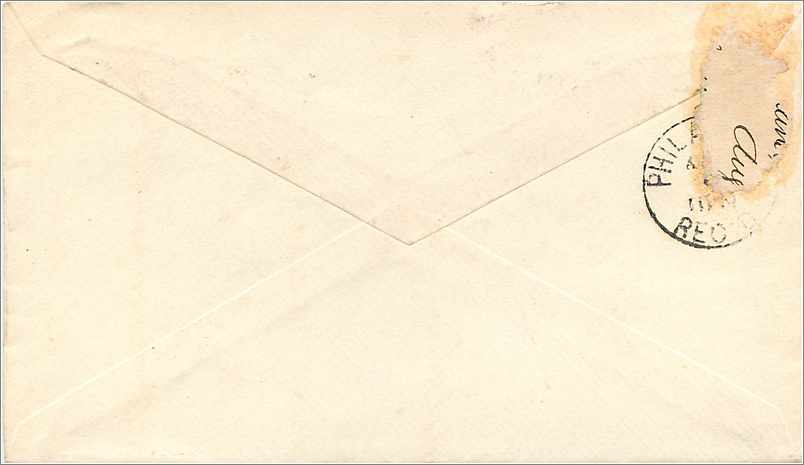 Lettre Cover Etats-Unis 3c New York — Rückseite