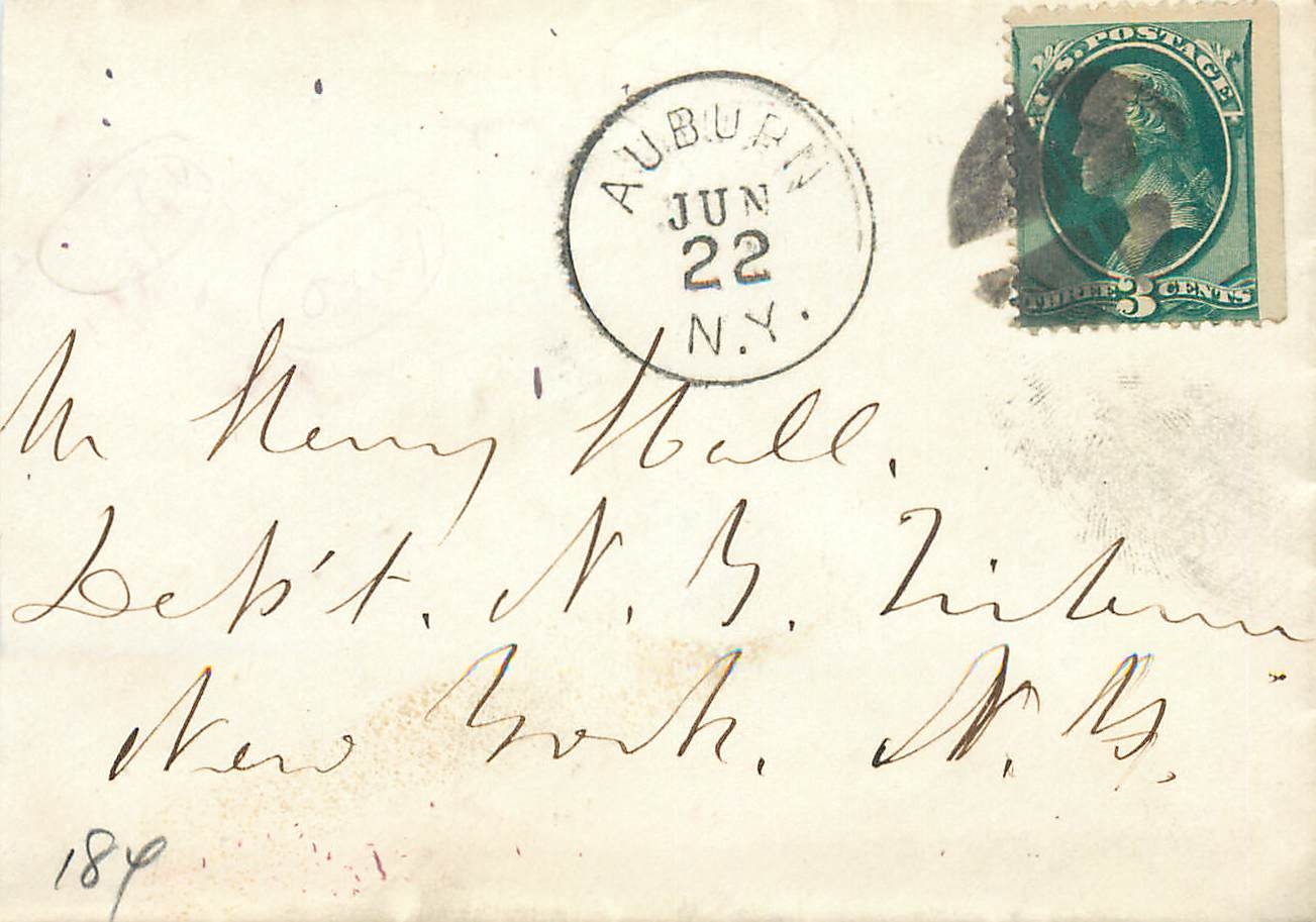 Lettre Cover Etats-Unis 3c Auburn