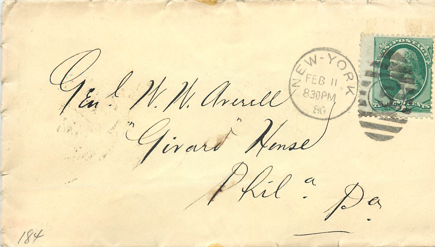 Lettre Cover Etats-Unis 3c New York