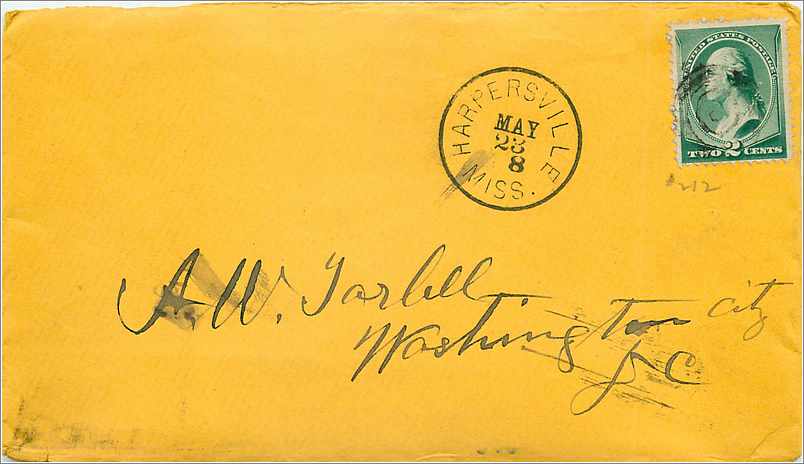 Lettre Cover Etats-Unis 3 c Harpersville