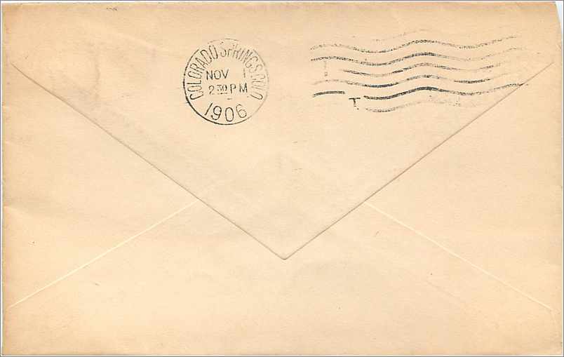 Lettre Cover Etats-Unis 2c Chesterland 1906 — Rückseite