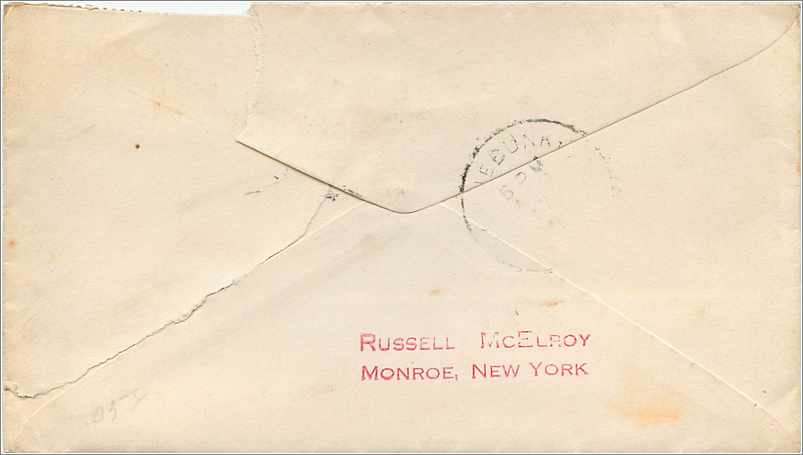 Lettre Cover Etats-Unis 2c Kenns Mills  — Verso