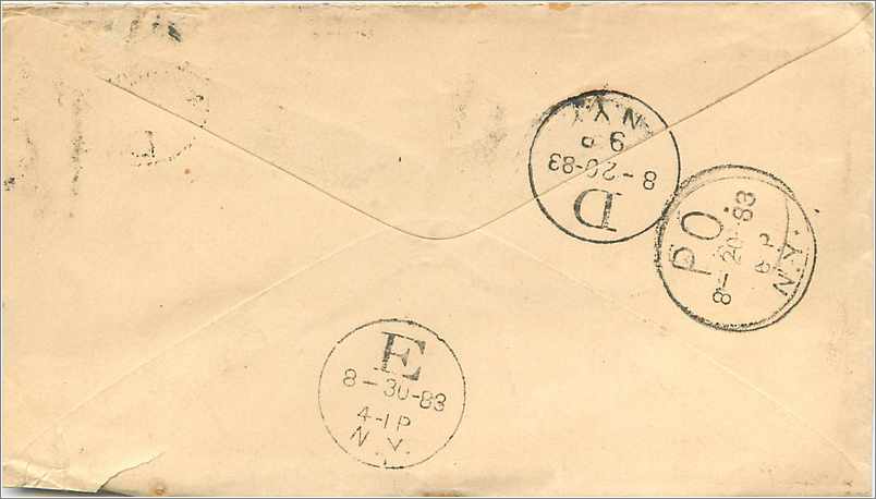 Lettre Cover Etats-Unis 3c New Didi Ohd — Rückseite