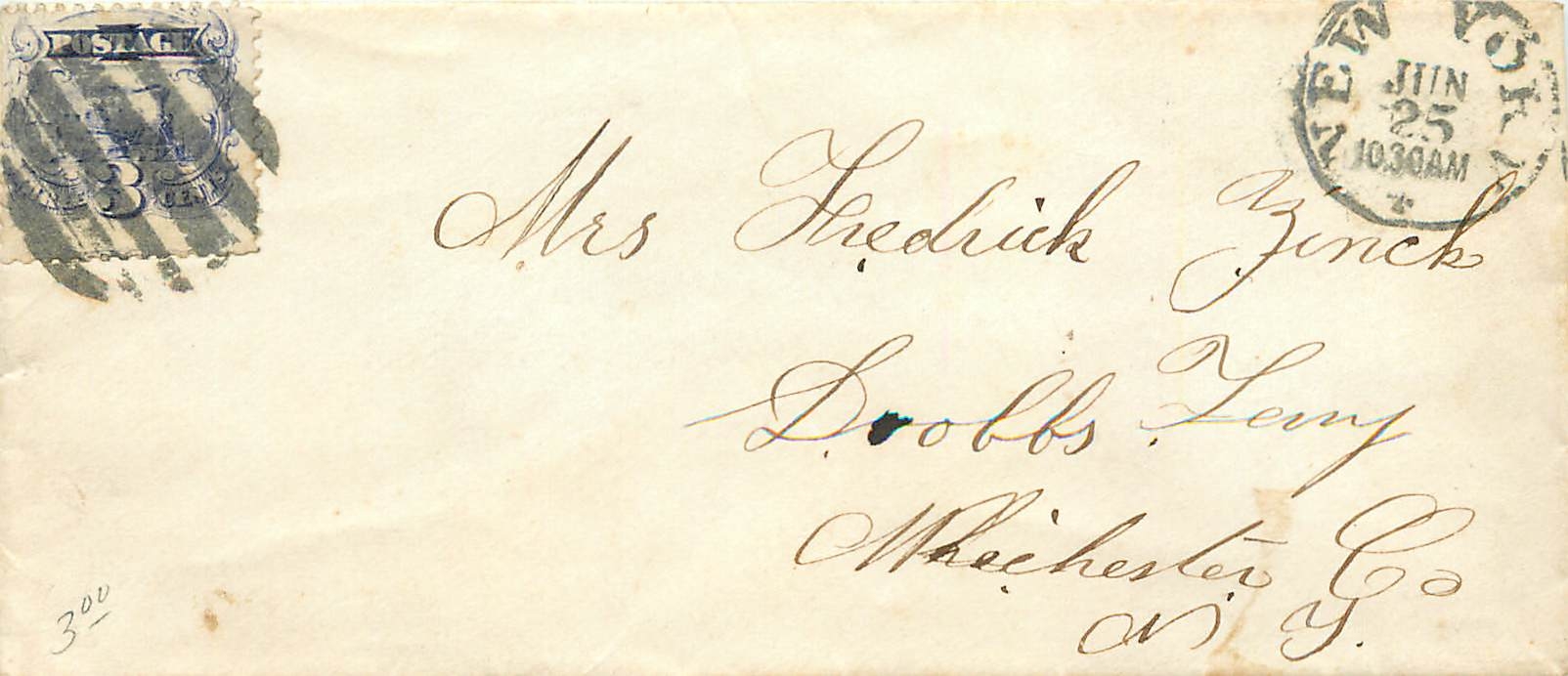 Lettre Cover Etats-Unis 3c New York Train