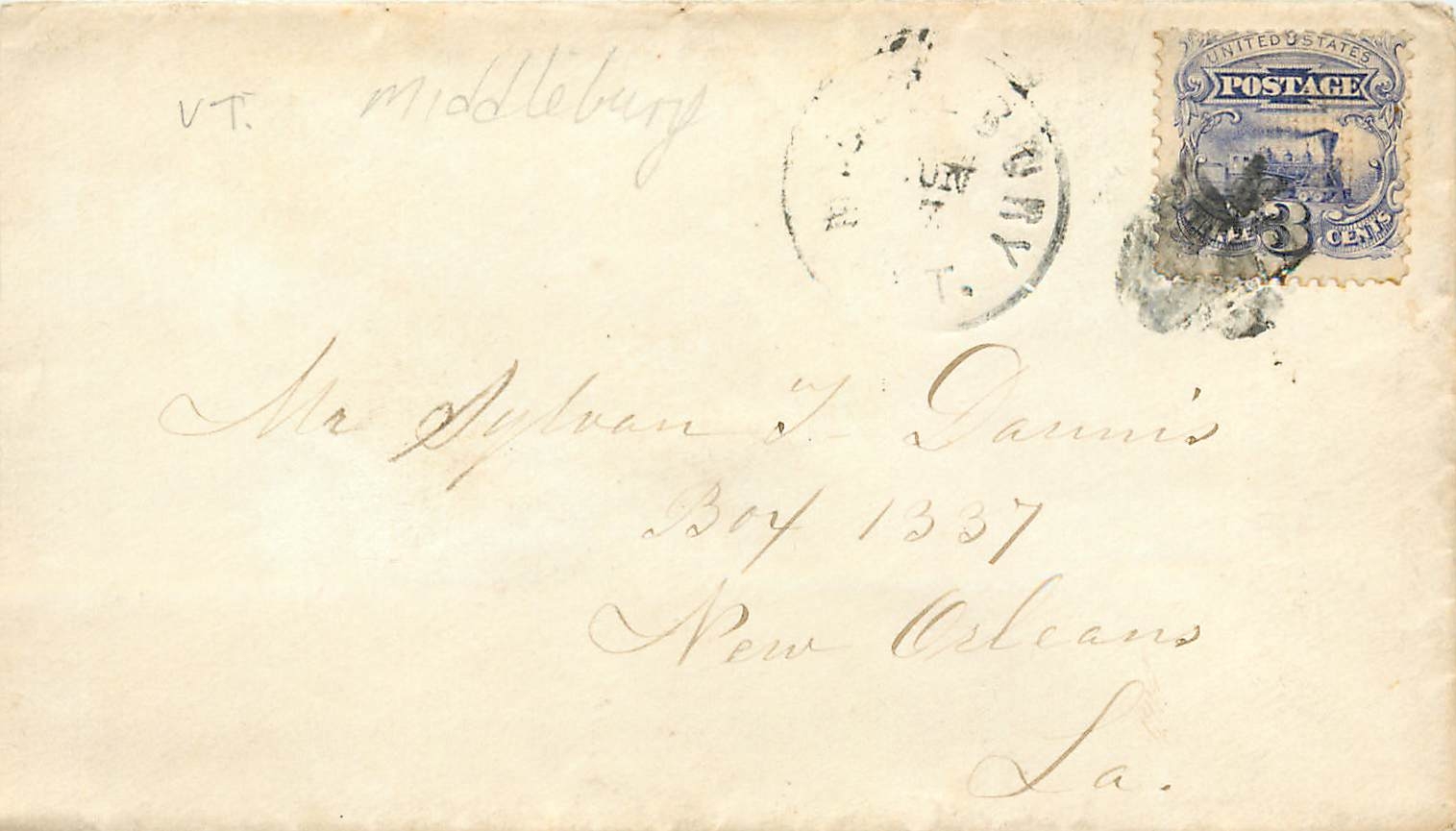 Lettre Cover Etats-Unis 3c New York Train