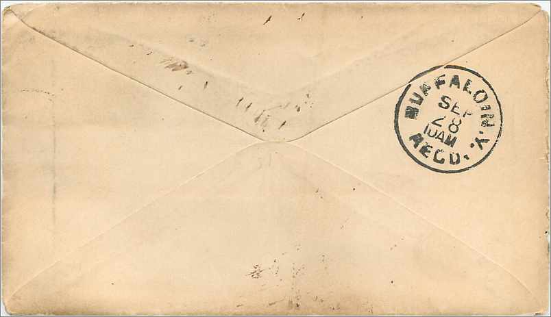 Lettre Cover Etats-Unis 3c Newton Center — Rückseite