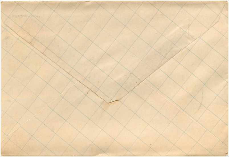 Carte postale sur papier quadrillé — Éditeur et n° de série non lisibles — Rückseite
