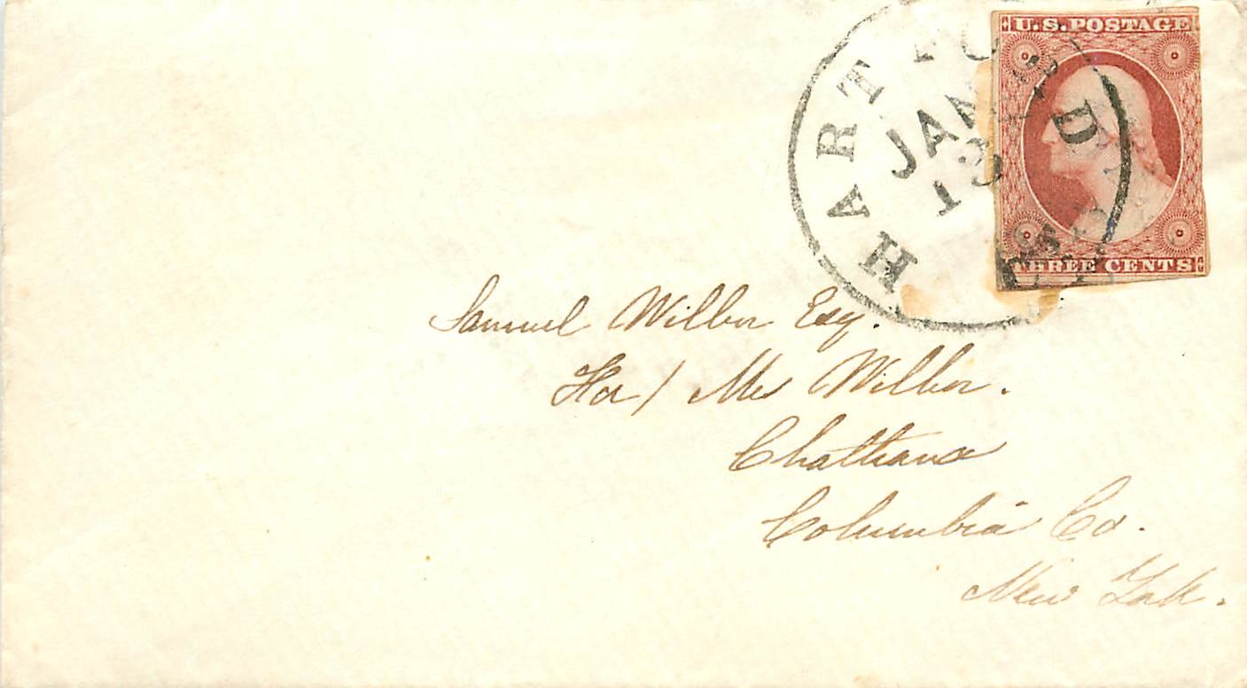 Lettre Cover Etats-Unis 3c Hartford