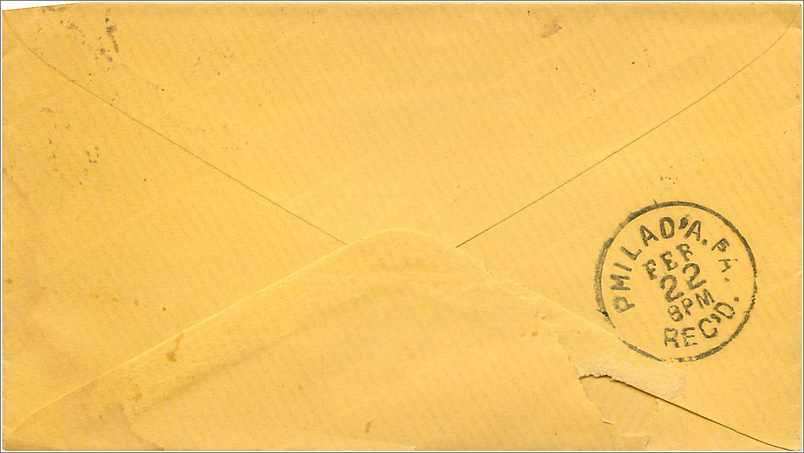 Lettre Cover Etats-Unis 3c  — Rückseite