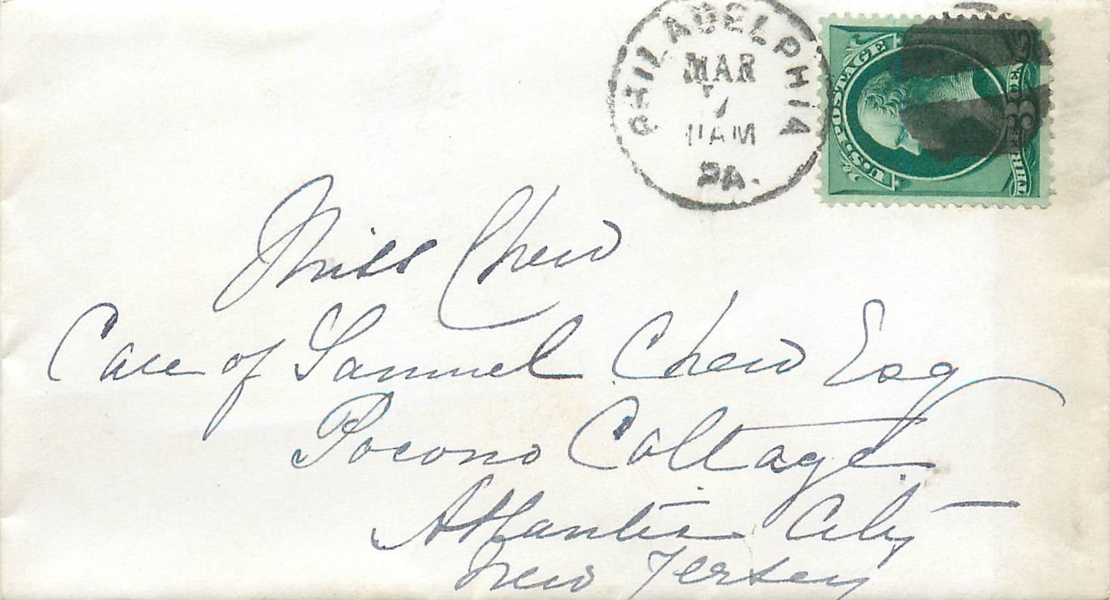 Lettre Cover Etats-Unis 3c Philadelphia