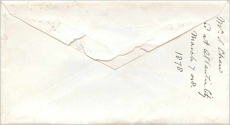 Lettre Cover Etats-Unis 3c Philadelphia — Verso