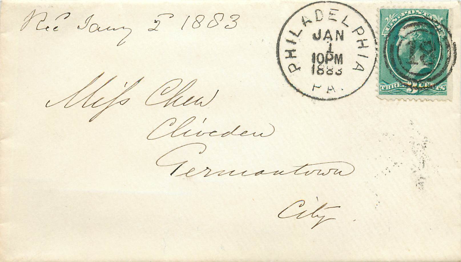 Lettre Cover Etats-Unis 3c Philadelphia