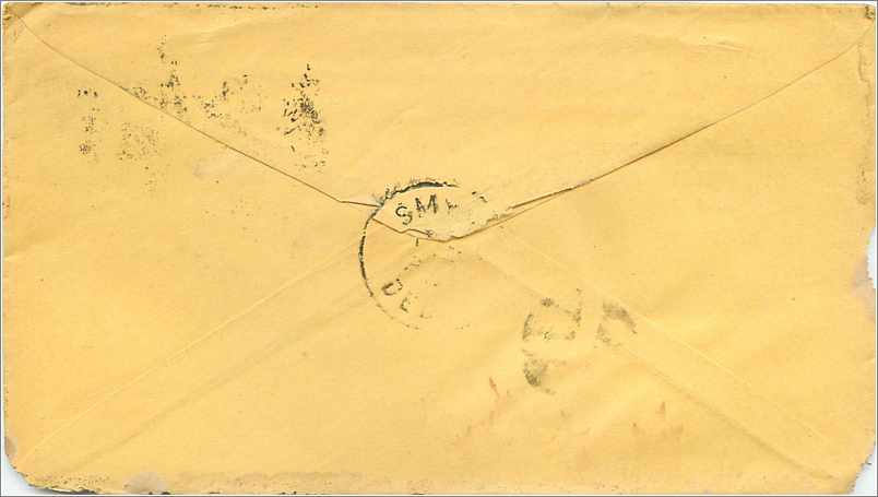 Lettre Cover Etats-Unis 3c New York Train — Verso