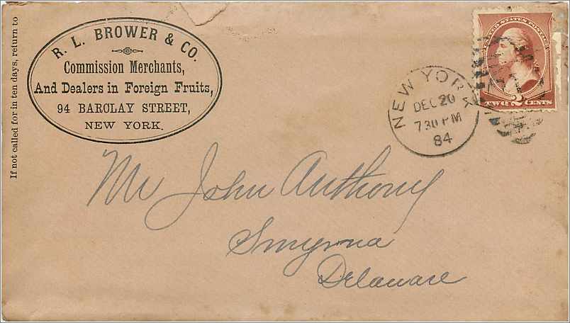 Lettre Cover Etats-Unis 2c New York