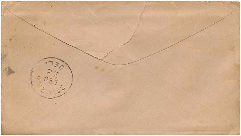 Lettre Cover Etats-Unis 2c New York — Verso
