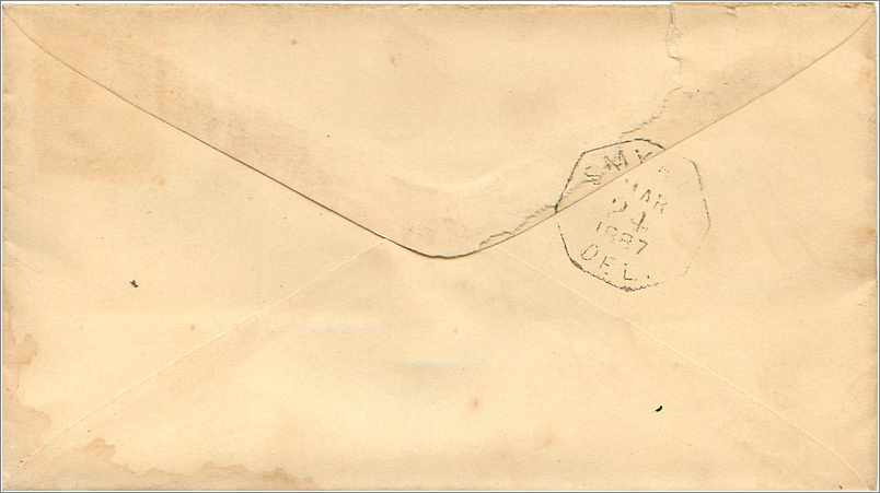 Lettre Cover Etats-Unis 2c Troy — Verso