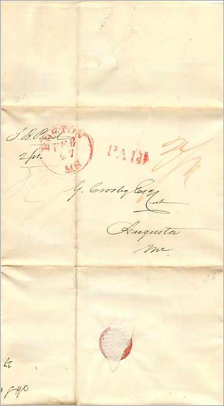 Lettre Cover Etats-Unis Boston 1836
