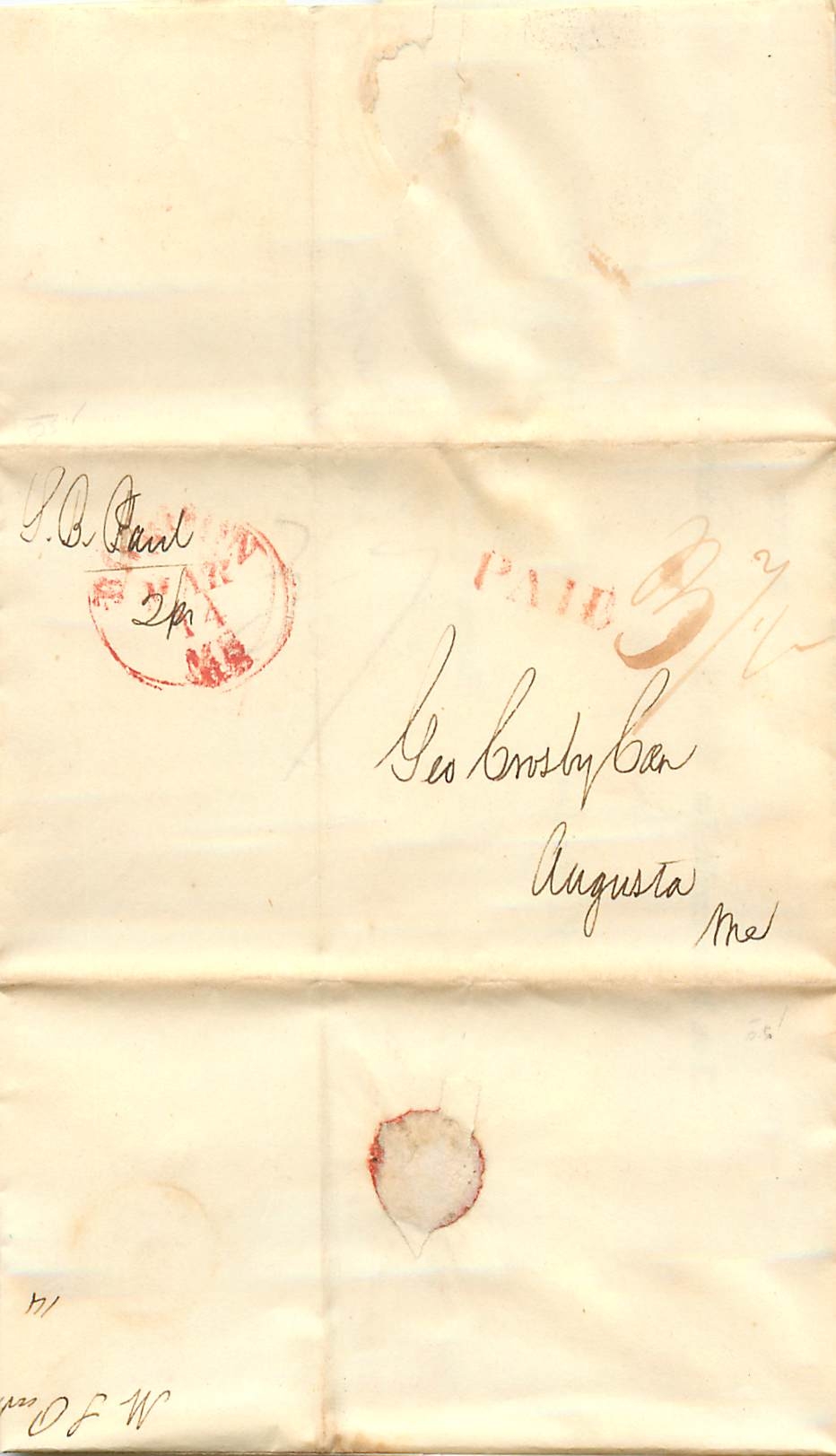 Lettre Cover Etats-Unis Boston 1836