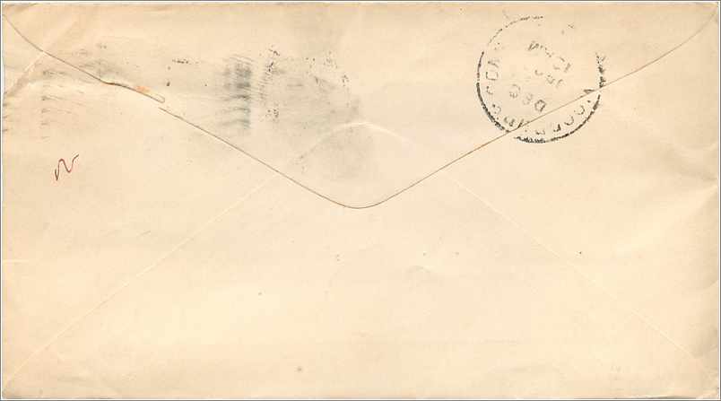 Lettre Cover Etats-Unis 2c Waterbury 1902 Iner Seal  — Back