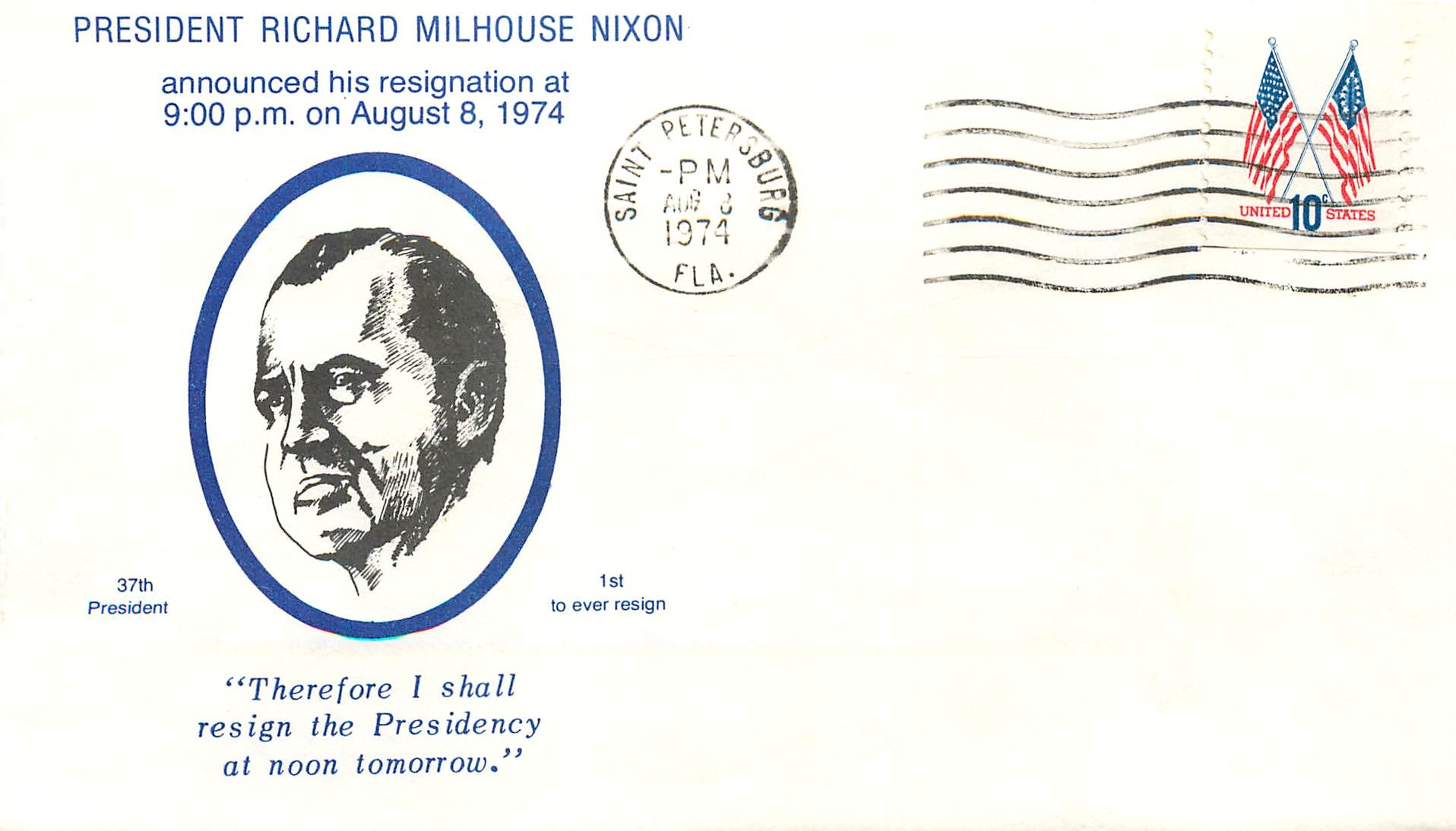 Lettre Cover Etats-Unis President Richard Nixon 1974 Saint Petersburg