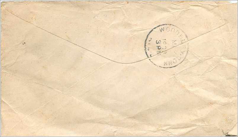Lettre Cover Etats-Unis 2c Bay State Grocers Waterbury Conn — Rückseite